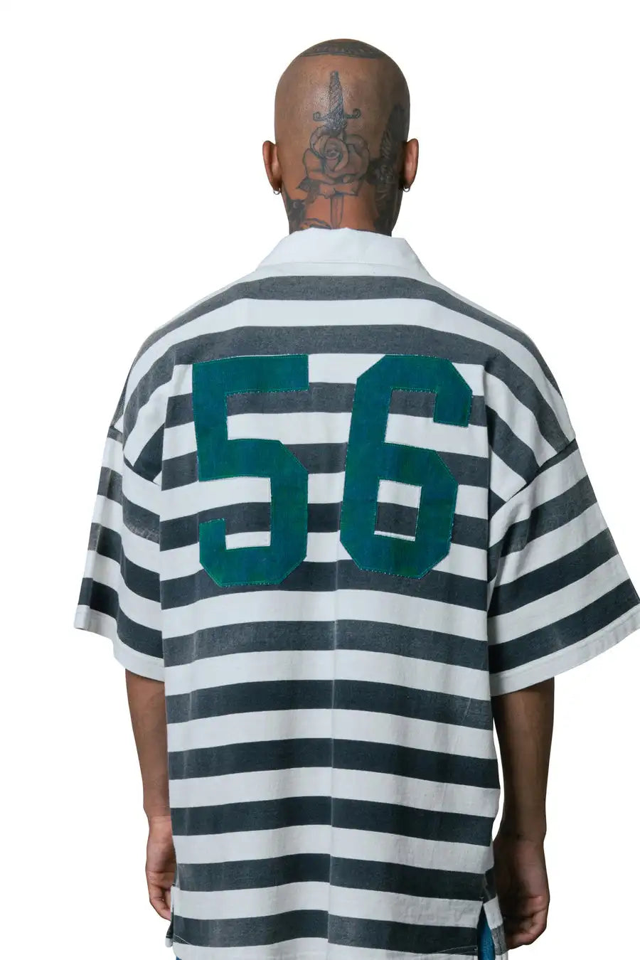 Custom Men's Designer Oversize Polo Shirts for Men Embroidered Stripe Rugby Polo Shirt with logo
