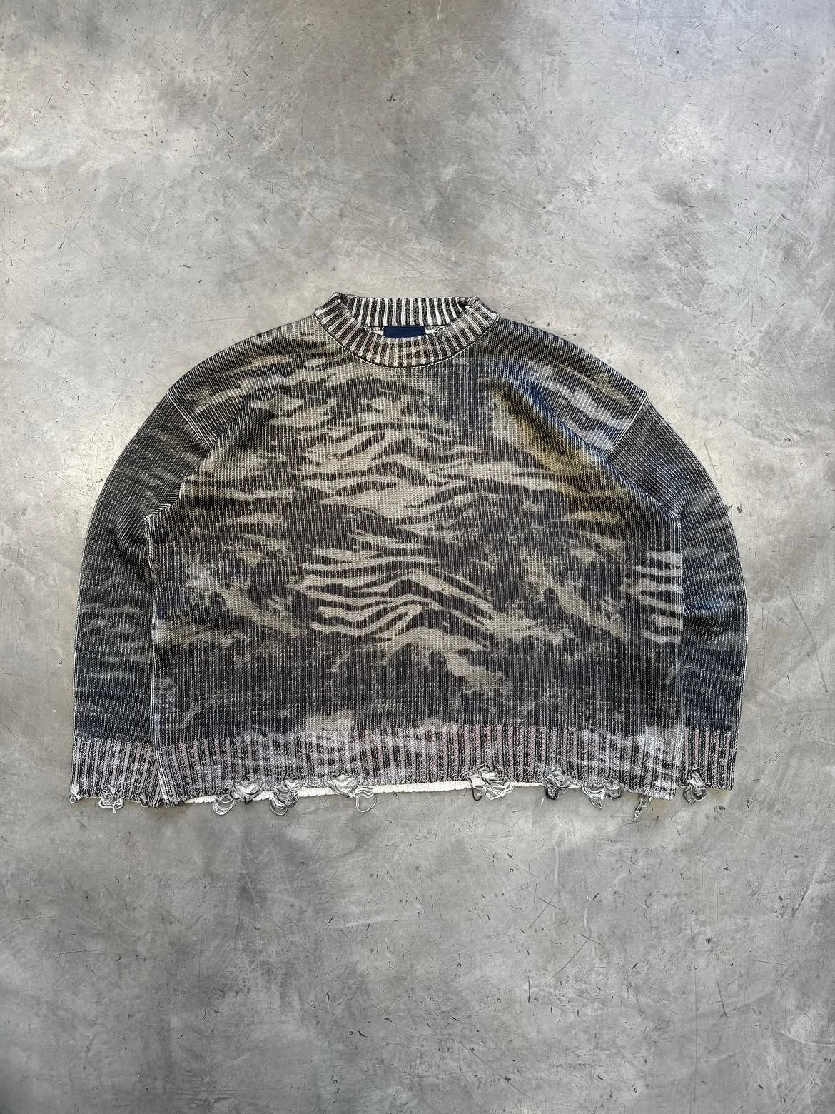 Custom Men's Washed Knitwear Streetwear Knitted Sweater Oversize Knitted Sweater Men Winter Sweater for Men