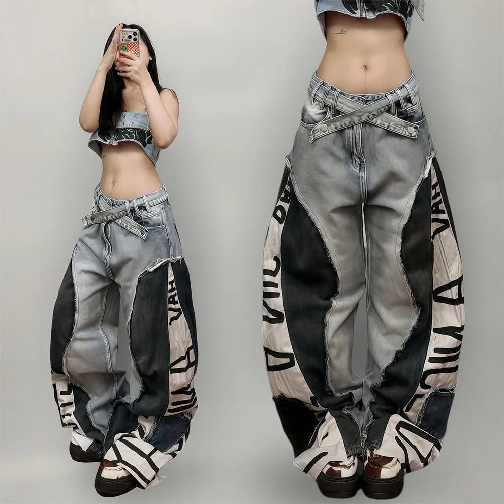 Custom Female Baggy Jeans Wholesale Heavyweight Baggy Denim Jeans Women  Designer Jeans