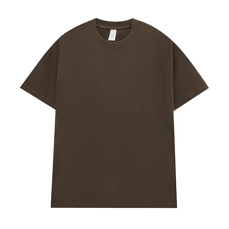 High Quality 230gsm 100% Cotton Oversized Men's Unisex Street Style Short Sleeve T-shirt with Custom Logo Puff Printing