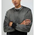 Custom Winter Thick Cashmere Men's Knitted Pullover Sweater Vintage Wash Knit Sweater