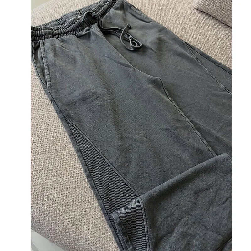 Custom Women's Wide-leg Pants Women s Pants Trouser Baggy Vintage Wash Pants for Women