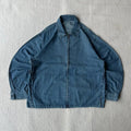 Custom Men's Shirt Jacket Zip up Oversized Denim Jeans Shirt Men Denim Jacket