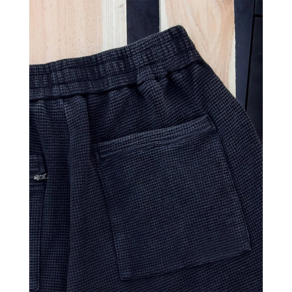 Custom Men Summer Casual Shorts for Men Casual Waffle Knit 3/4 Long Shorts