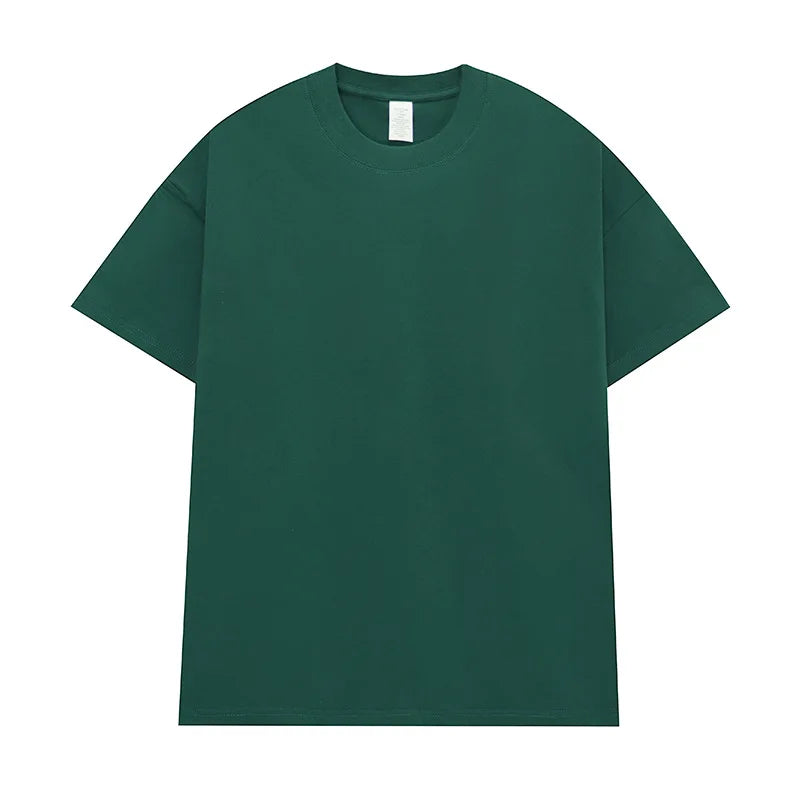 High Quality 230gsm 100% Cotton Oversized Men's Unisex Street Style Short Sleeve T-shirt with Custom Logo Puff Printing