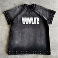 Custom logo Vintage Wash Tee Shirt for Men Summer Casual Cotton Rivet t Shirt