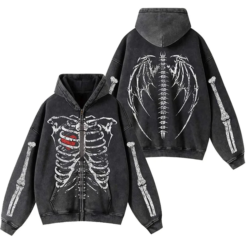 Men's Custom Silk Screen Digital Print Zip Drop Shoulder Hoodie Cotton French Terry Streetwear Winter Clothing Printed