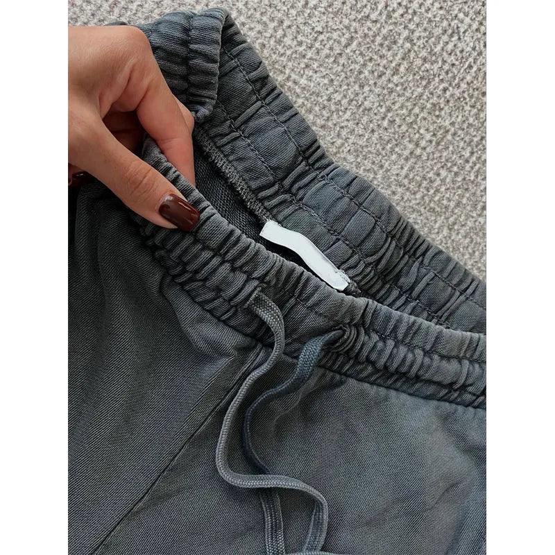 Custom Women's Wide-leg Pants Women s Pants Trouser Baggy Vintage Wash Pants for Women