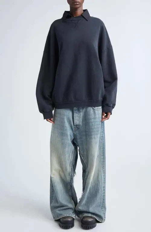 Custom Men's Baggy Jeans Pants for Men Layer Waist Denim Jeans Manufacturer