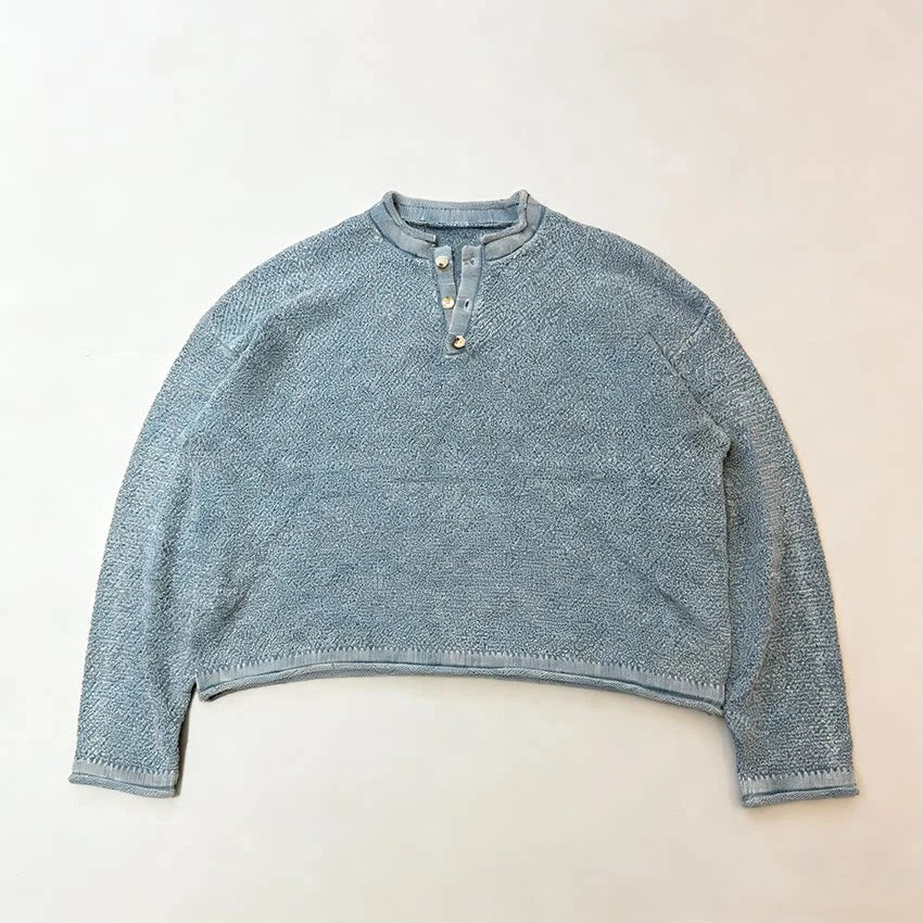 Custom Mens Henley Collar Long Sleeve Shirts for Men Boxy Vintage Long Sleeve t Shirt