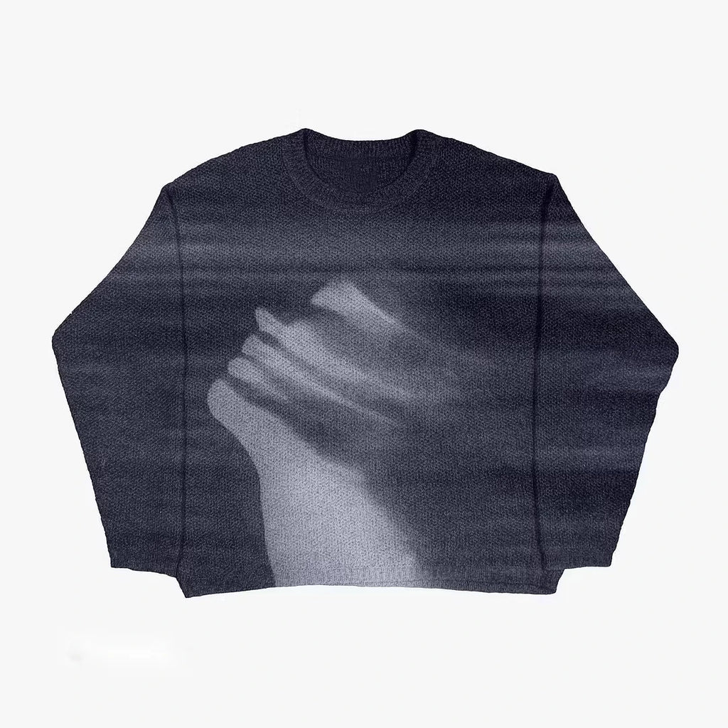 Custom Men's Printed Sweater for Man Knitwear Streetwear Knitted Pullover Sweater