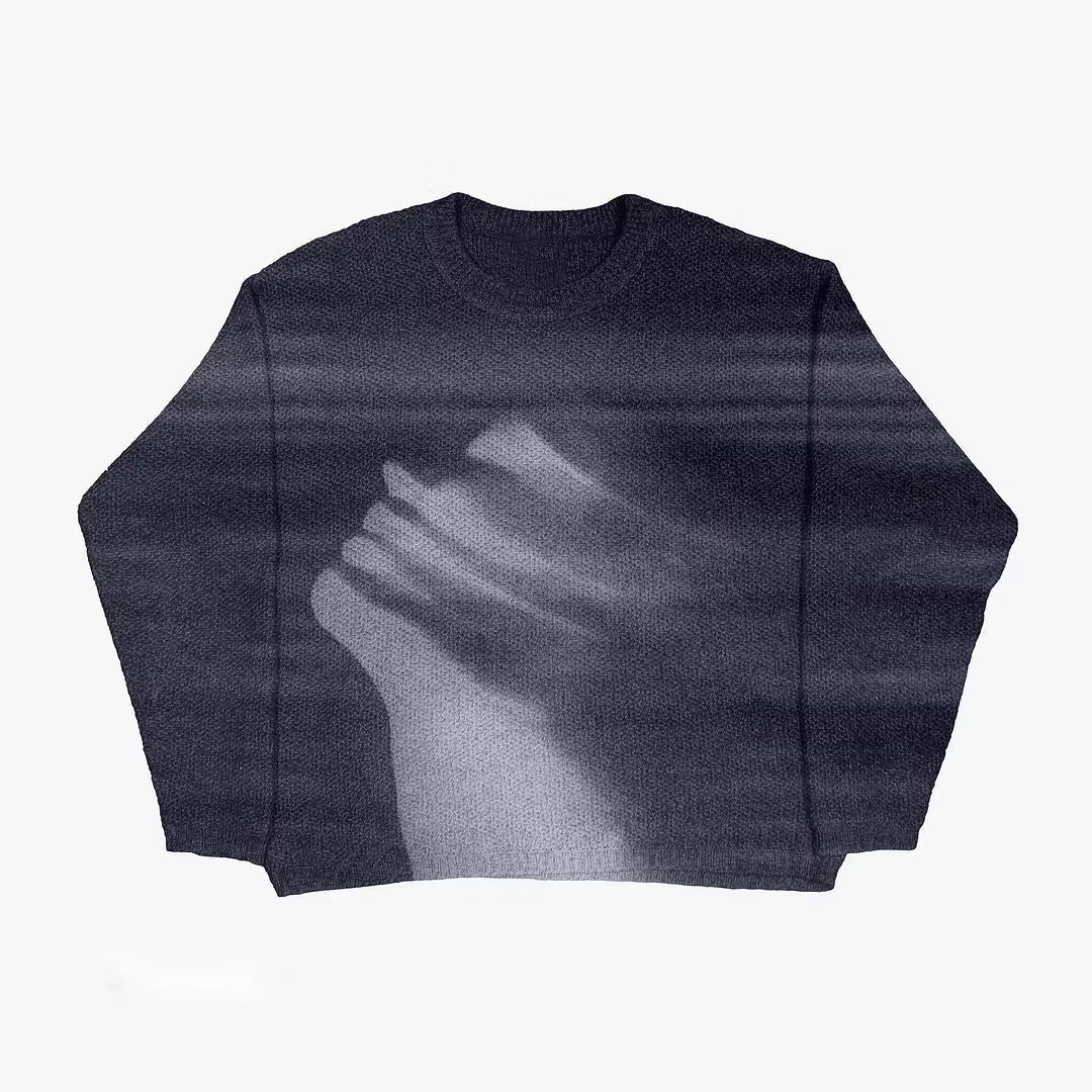 Custom Men's Printed Sweater for Man Knitwear Streetwear Knitted Pullover Sweater