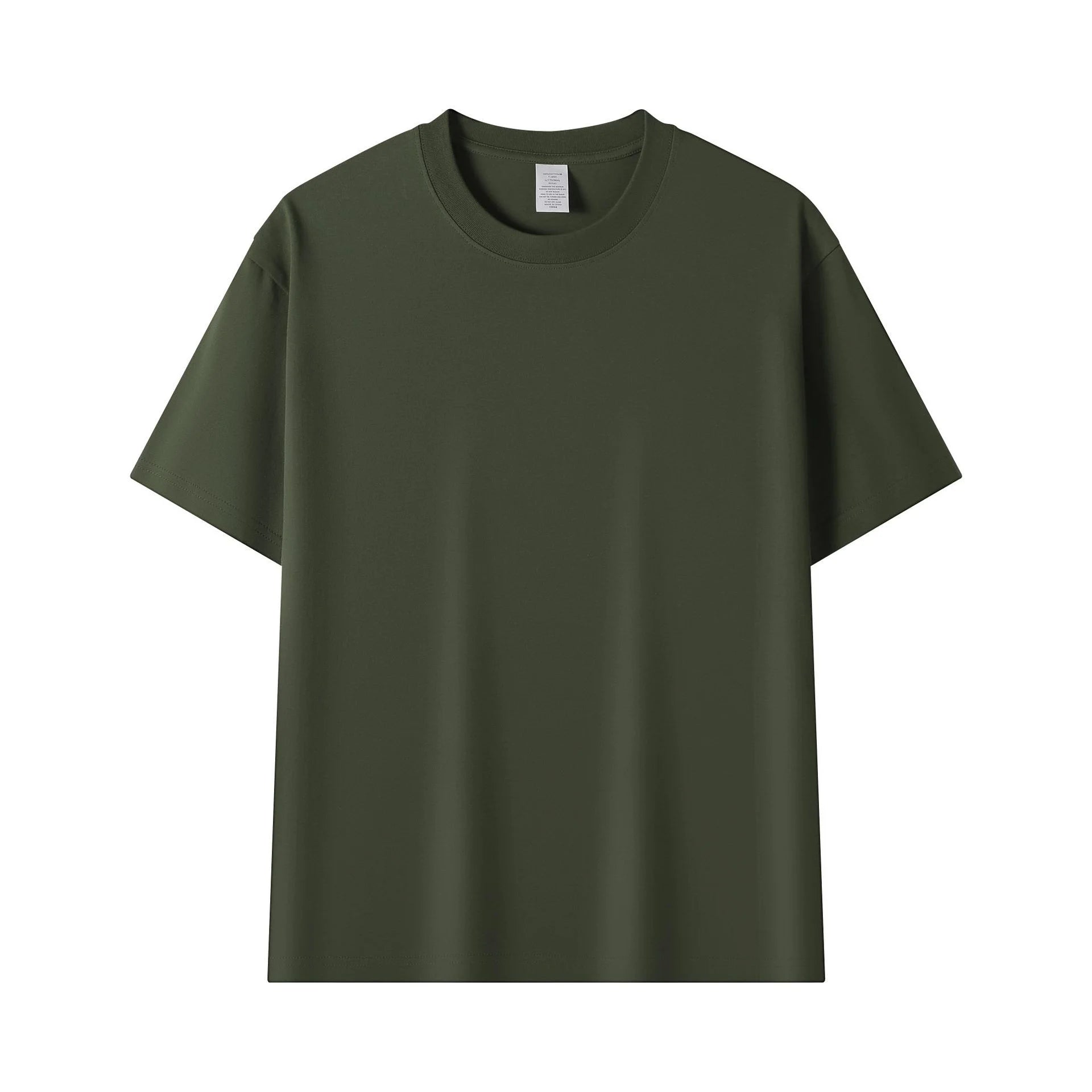 High Quality 230gsm 100% Cotton Oversized Men's Unisex Street Style Short Sleeve T-shirt with Custom Logo Puff Printing