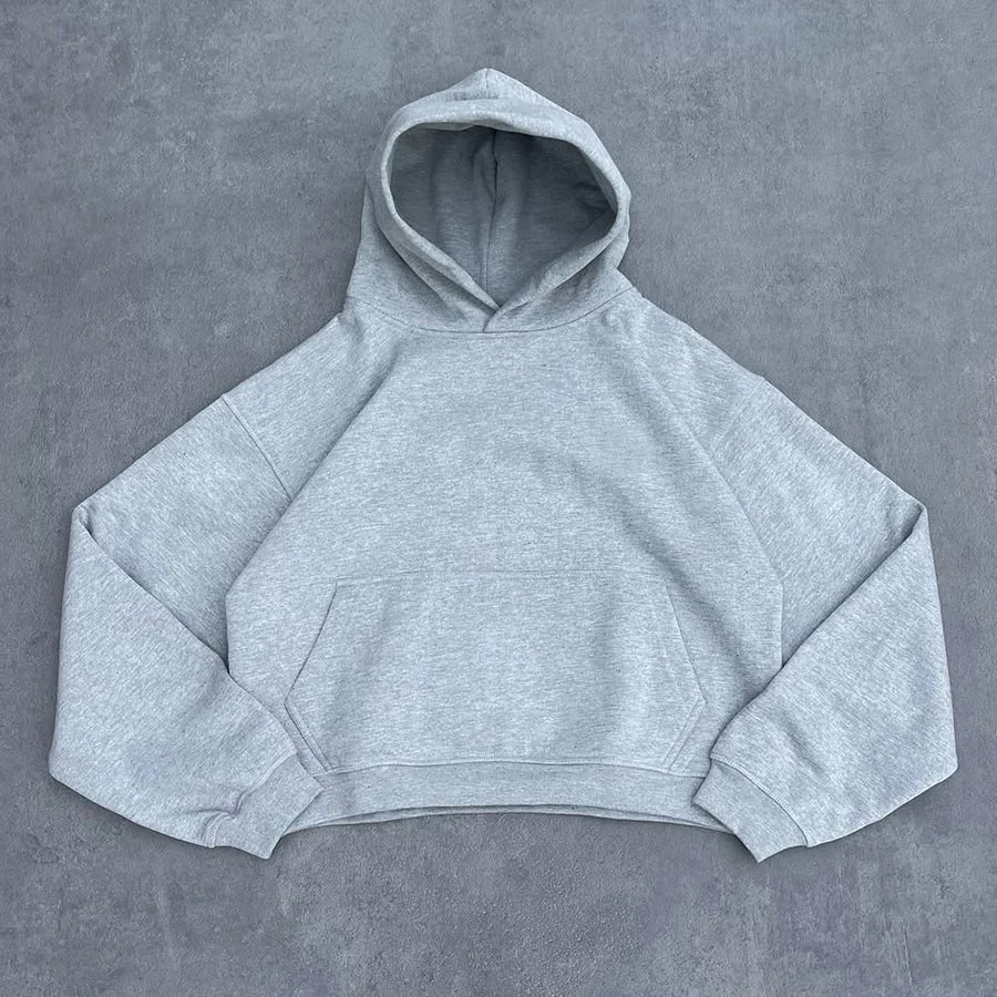 Custom Men's Oversize Boxy Hoodie for Men Plain 100% Cotton Boxy Fit Hoodie for Men