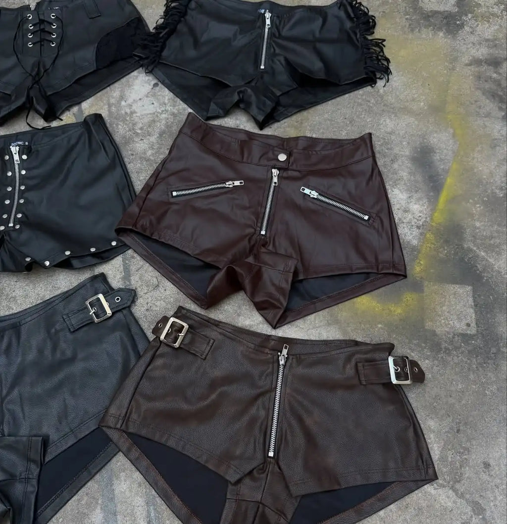 Custom Women Leather Shorts Ladies Sexy Leather Shorts Manufacturer