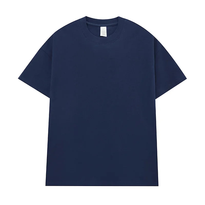 High Quality 230gsm 100% Cotton Oversized Men's Unisex Street Style Short Sleeve T-shirt with Custom Logo Puff Printing