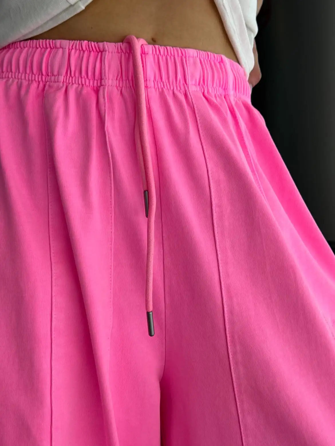Custom Women's Wide-leg Pants Women Casual Pants Trouser Baggy Pink Pants for Women