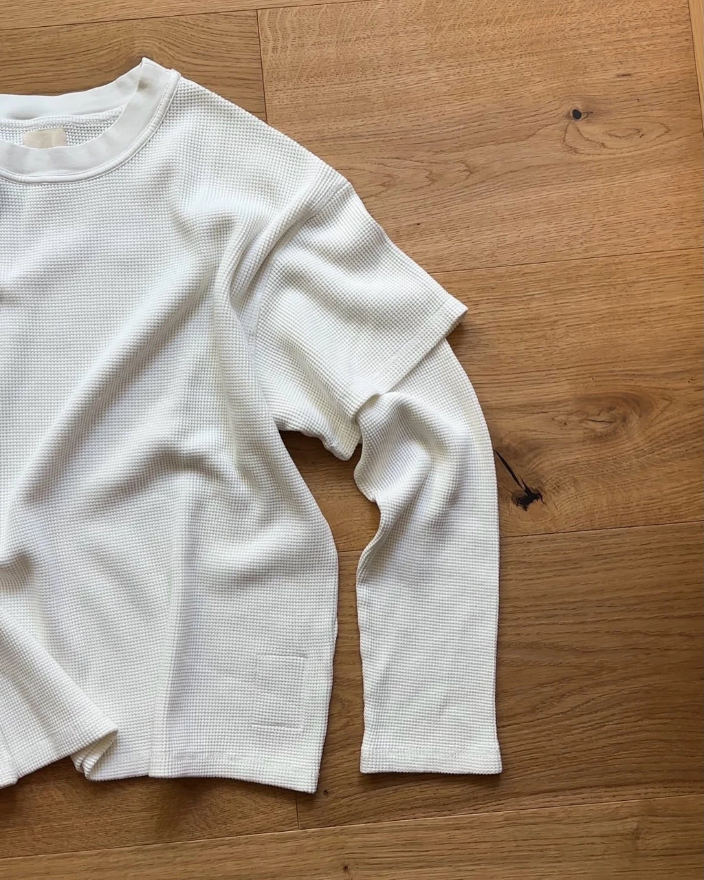 Custom Double Layer Long Sleeve t Shirt Men Waffle Knitted Tshirt for Men Clothing Manufacturers