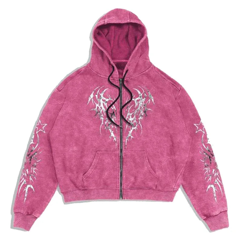 Men's Custom Silk Screen Digital Print Zip Drop Shoulder Hoodie Cotton French Terry Streetwear Winter Clothing Printed