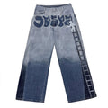 Custom Logo Men's Casual Jeans Pants for Men Streetwear Printed Denim Jeans