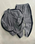 Custom Velour Tracksuit Manufacturer Men Winter Clothes for Men Sport Zip up Track Suits Set