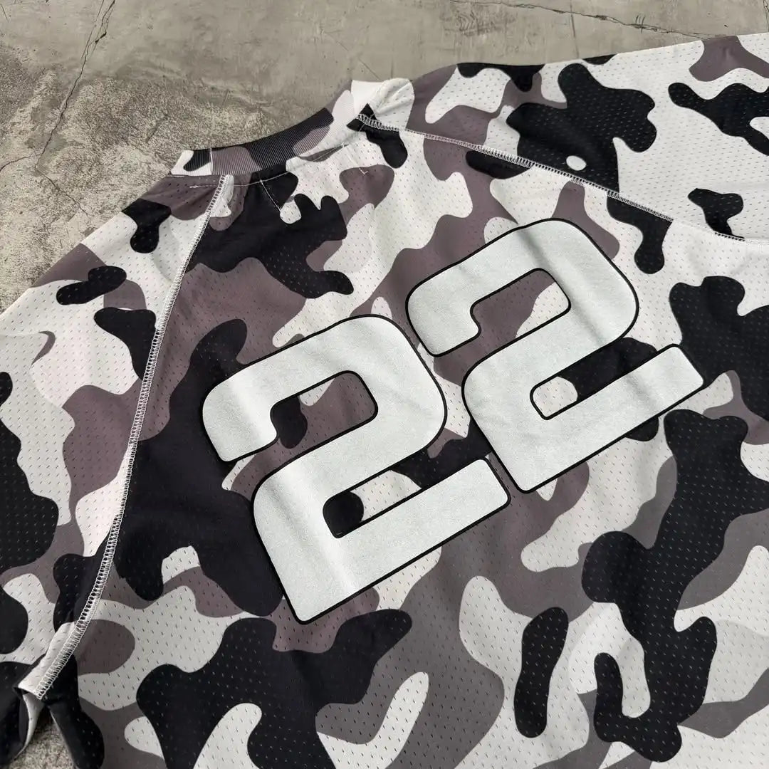 Custom Camouflage Print Tee Shirts with logo Tee Shirt Polyester Jersey Camo Mesh t Shirt