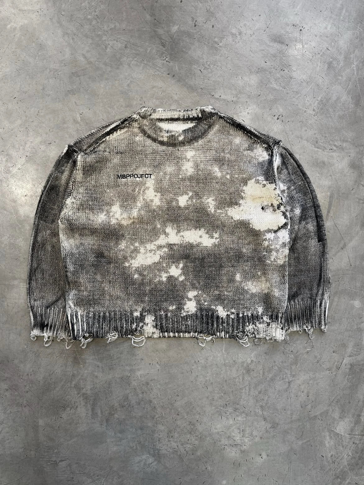 Custom Men's Washed Knitwear Streetwear Knitted Sweater Oversize Knitted Sweater Men Winter Sweater for Men