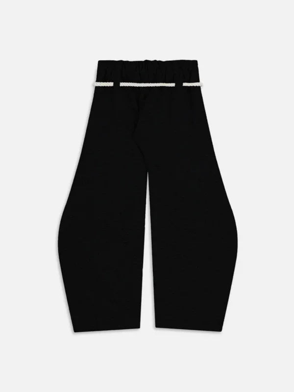 Custom Gray Casual 100% Cotton Heavyweight Thick Baggy Barrel Winter Sweatpants for Men Eco-Friendly Drawstring Closure