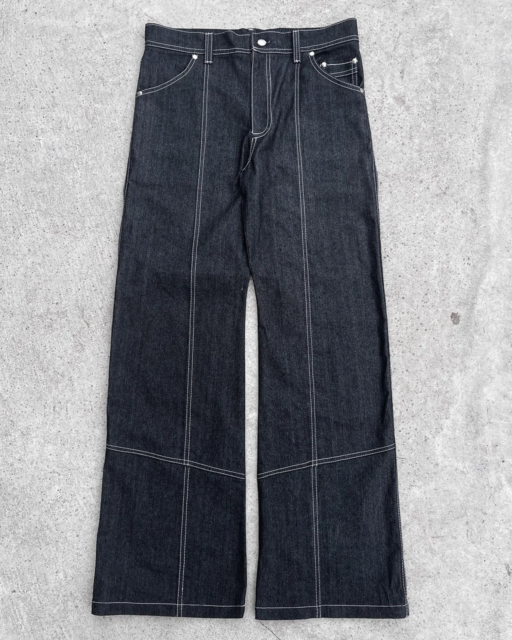 Custom Men Raw Selvedge Denim Jeans Straight Fit Black High Street Style Denim Jeans