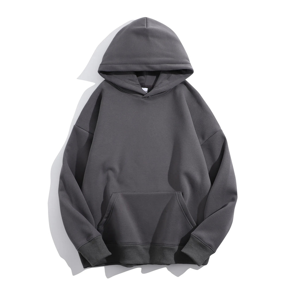 Winter 500 GSM Heavyweight Fleece 100% Cotton Oversized Unisex Embroidered Stonewashed Custom Print Logo Puff Printing Pullover