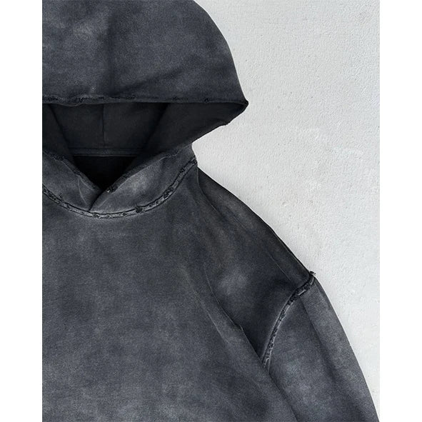 Custom Vintage Wash Hoodie Men Plain Blank Hoodies High Quality Pullover Hoodie