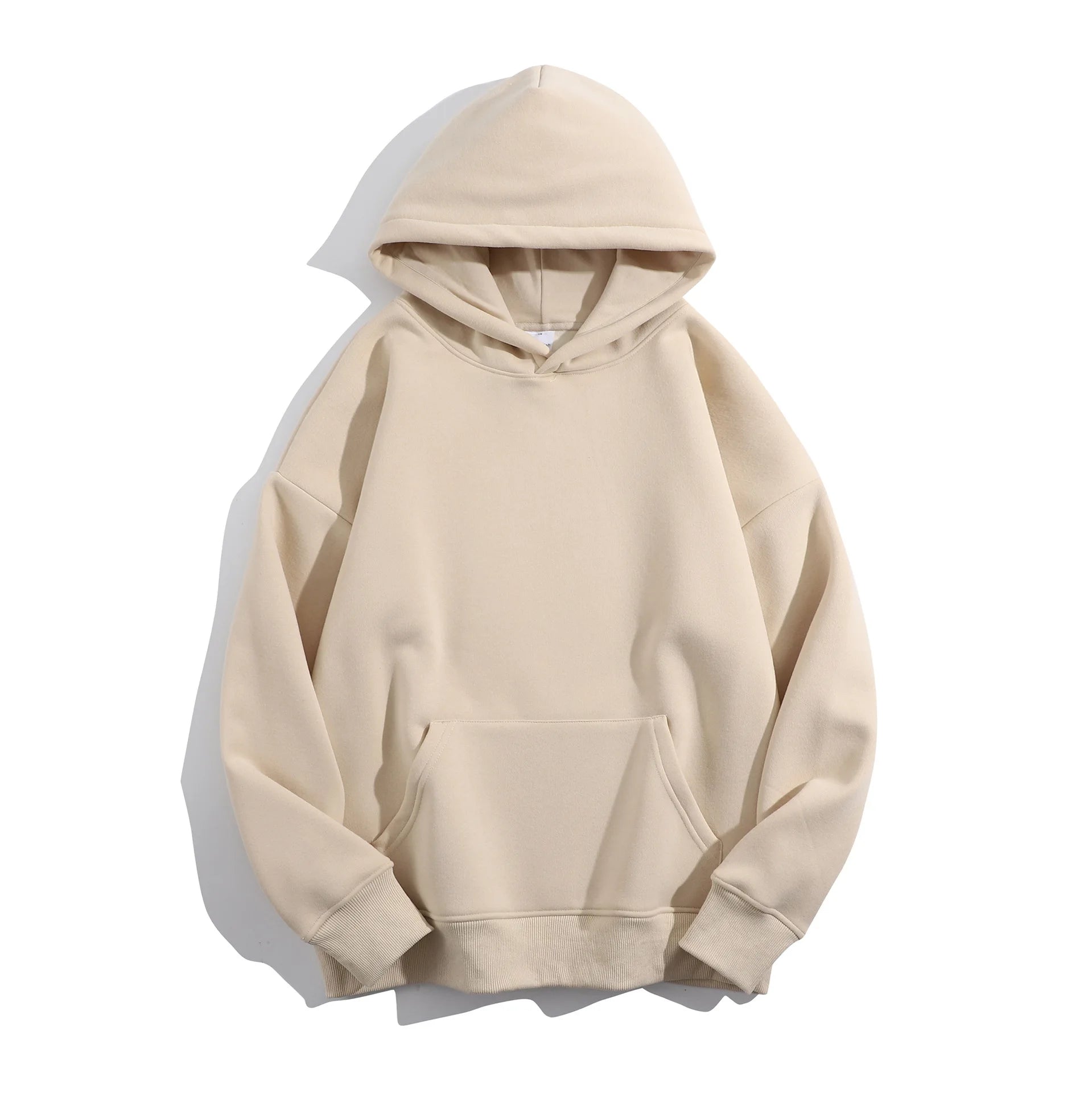Winter 500 GSM Heavyweight Fleece 100% Cotton Oversized Unisex Embroidered Stonewashed Custom Print Logo Puff Printing Pullover