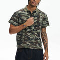 Custom Men's Premium 100% Cotton Anti-Wrinkle Knitted Camouflage Polo Shirt for Men Boxy Camo Polo Shirt