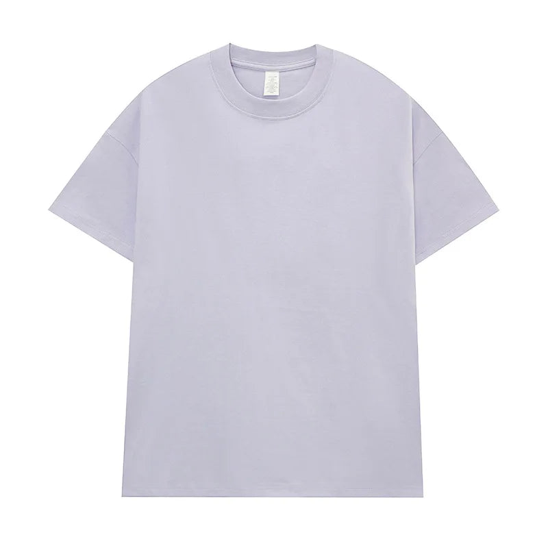 High Quality 230gsm 100% Cotton Oversized Men's Unisex Street Style Short Sleeve T-shirt with Custom Logo Puff Printing