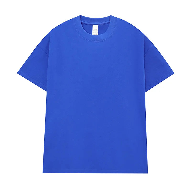 High Quality 230gsm 100% Cotton Oversized Men's Unisex Street Style Short Sleeve T-shirt with Custom Logo Puff Printing