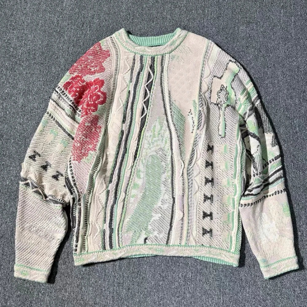 Custom Clothing Pullover Sweater for Men Women Oversized Crewneck Sweater Vintage Knitting Jacquard Knitted Sweater