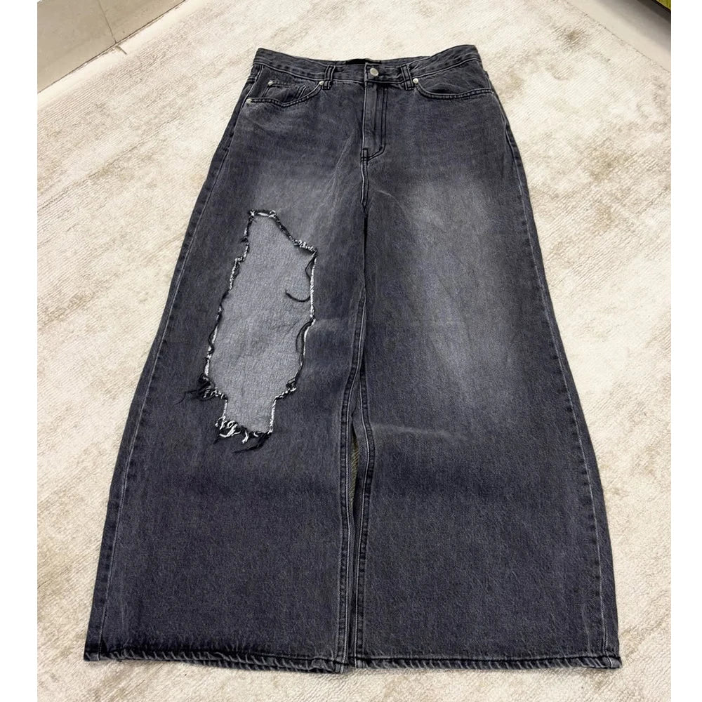 Custom Men's Baggy Jeans Pants for Men Wide Leg Denim Jeans Manufacturer