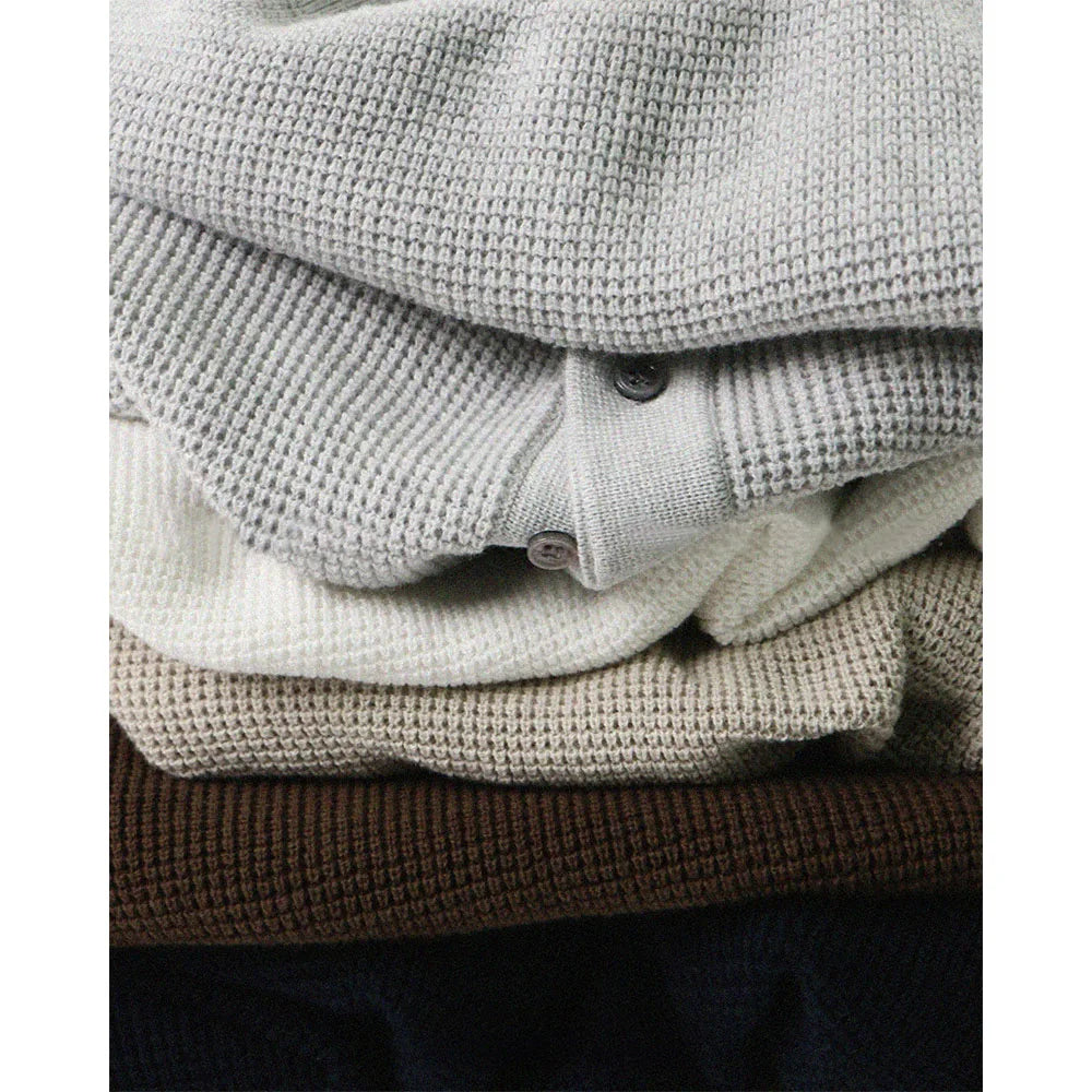 Custom Men's Casual Waffle Knit Polo Shirt for Men Plain Polo Shirts High Quality