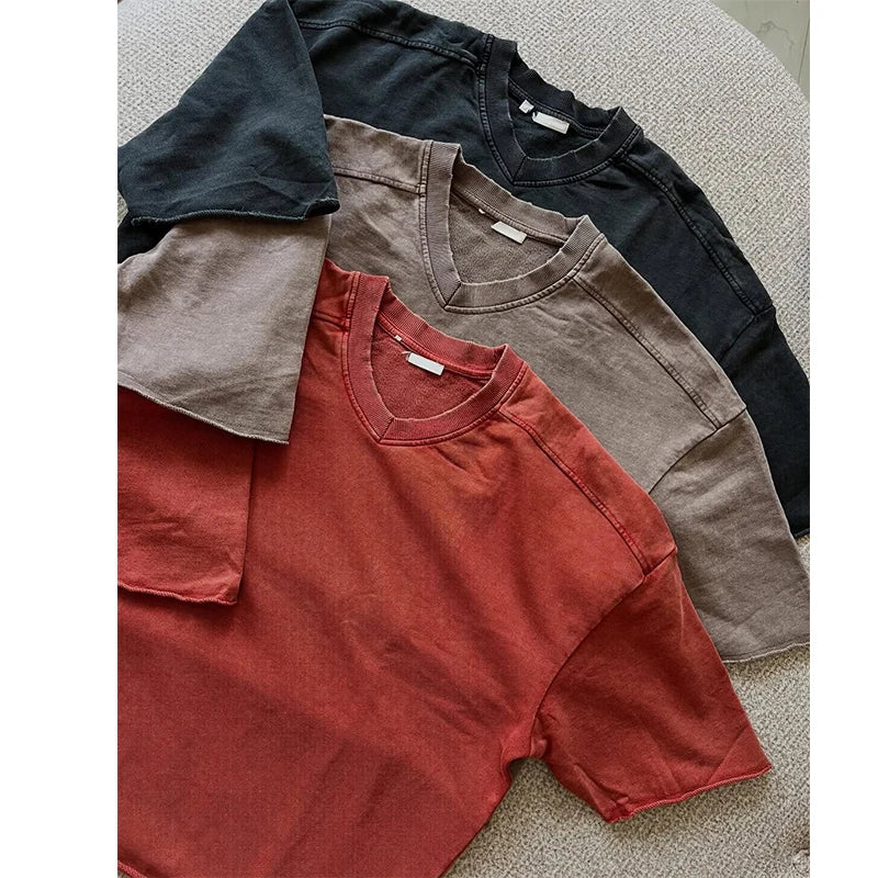 Custom Plain French Terry Cotton Oversized t Shirt Women French Terry T-shirt for Women Ladies