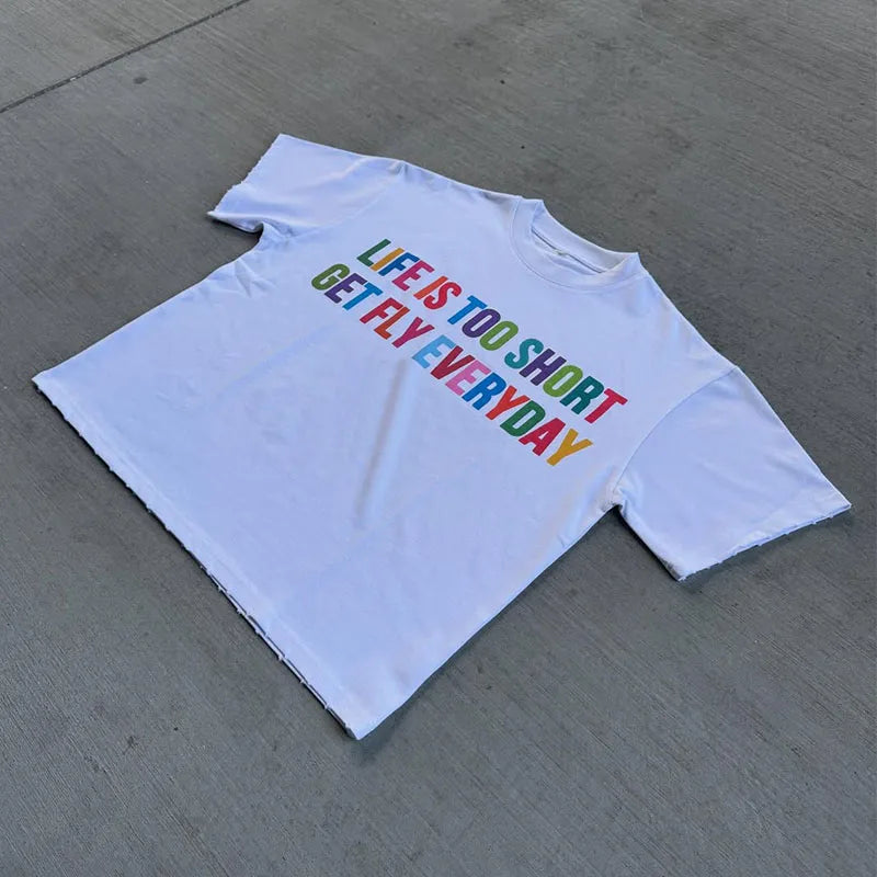 Custom Cropped t Shirt Men Tee Shirts with logo Customize White Tee Shirts for Men
