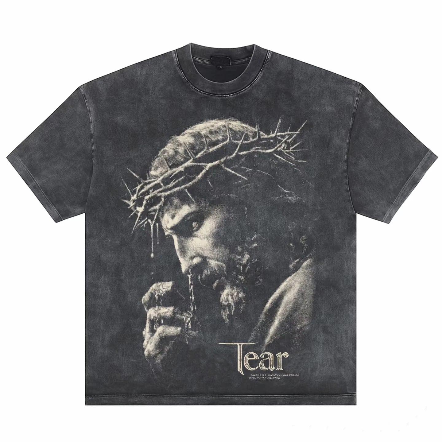 Custom logo Men's Cotton Dtg Printed T-shirts Vintage Wash Graphic Print on Demand T-shirt for Men