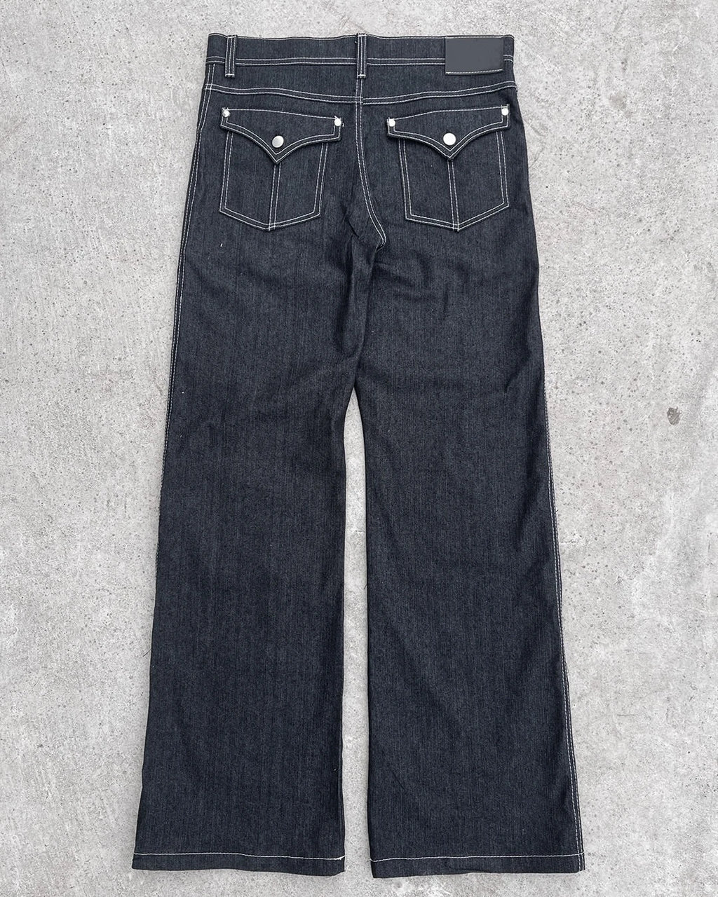 Custom Men Raw Selvedge Denim Jeans Straight Fit Black High Street Style Denim Jeans