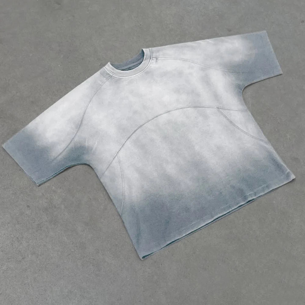 Factory Direct Acid Wash Faded Boxy Fit Men's T-Shirt Oversized Acid Wash Blank T-Clothes Designed in China