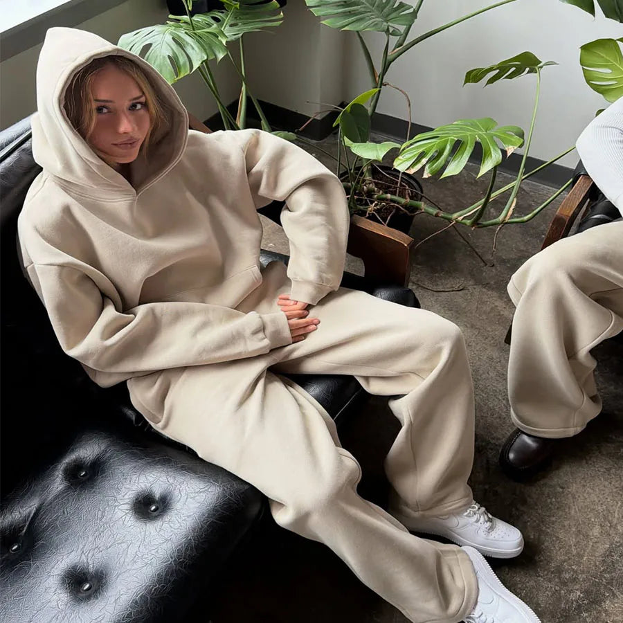 Custom Plain pink Sweat Suit Unisex Stylish Blank Mens Sweatsuits Hoodie and Sweatpants Set