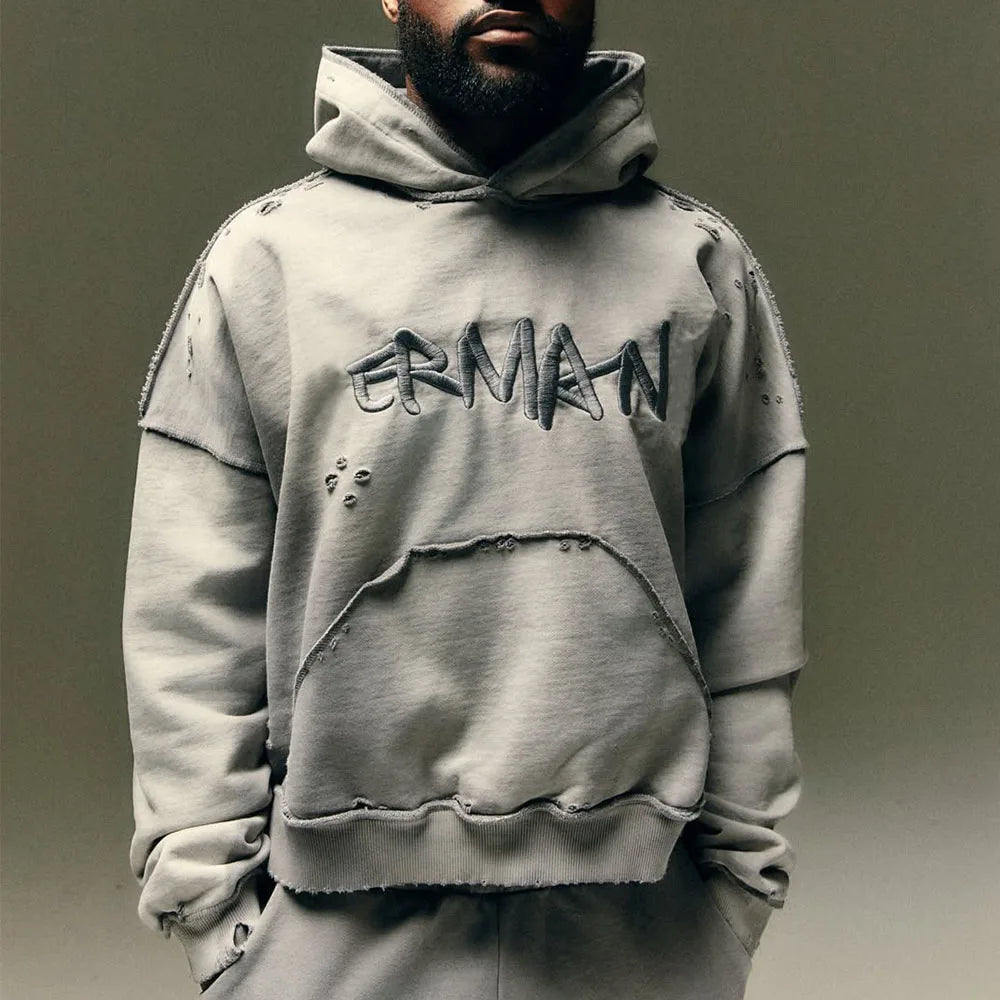 Custom logo Oversized Hoodie Unisex Embroidery Hoodies Men Custom Heavyweight Casual Designer Hoodie for Men