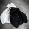 Custom Men's Winter Hoodie for Men Mens Winter Street Wear Clothing Zip up Fur Lined Hoodie