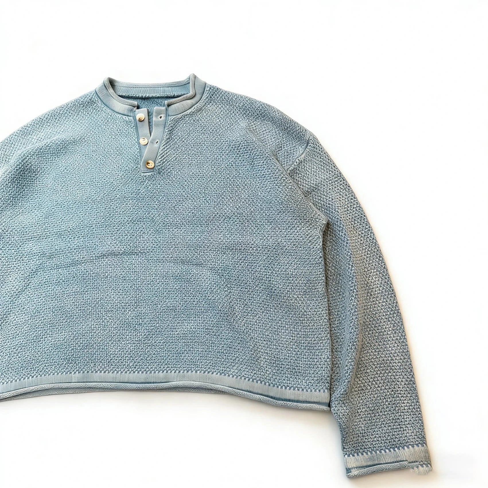 Custom Mens Henley Collar Long Sleeve Shirts for Men Boxy Vintage Long Sleeve t Shirt