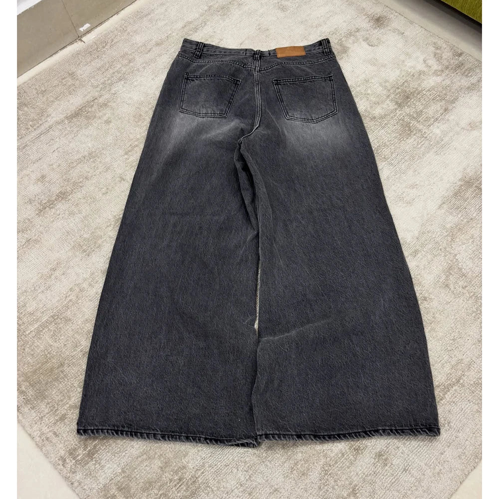 Custom Men's Baggy Jeans Pants for Men Wide Leg Denim Jeans Manufacturer
