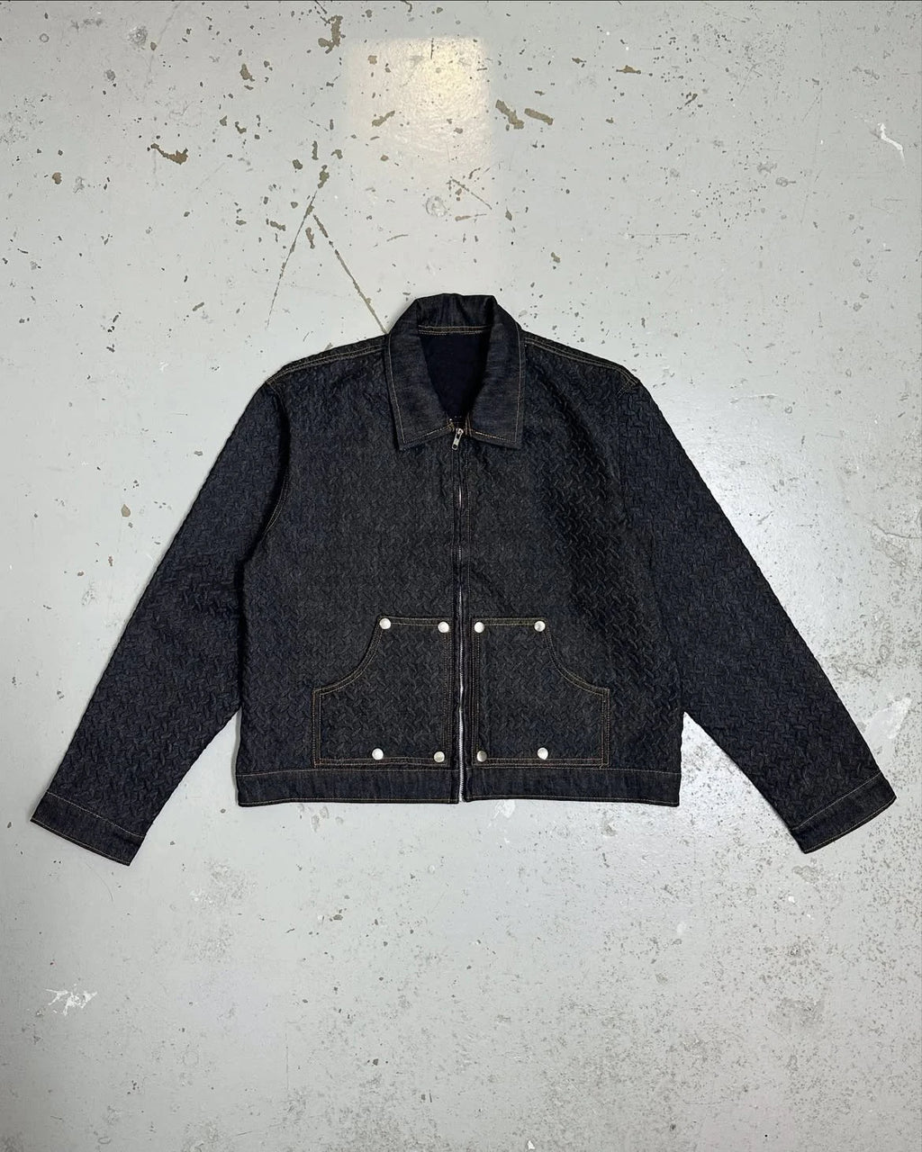 Custom Multi Pocket Jean Jacket and Pants Set for Men Denim Jacket and Jeans Men's Fashion Denim Set