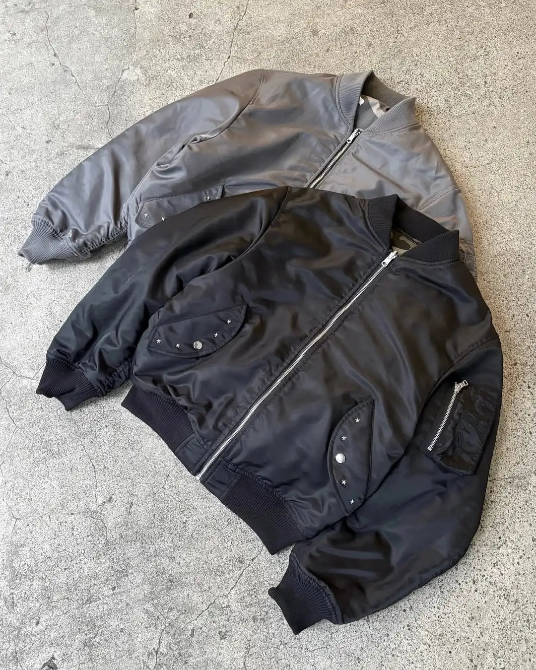 Custom Camo Reversible Jacket High Quality Camouflage Reversible Satin Jacket for Men Bomber Jacket